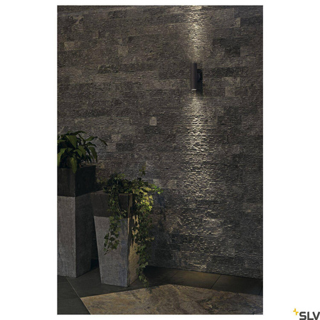 ASTINA, lampa ścienna outdoor, TCR50-SE, IP44, okrągła, up/down, antracytowa, maks. 44W (228775) - SLV