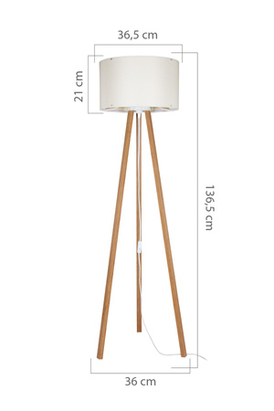 PIKO LAMPA PODŁOGOWA NATURALNA/BAMBOO-CREAM (ASZ.1664) - Zuma Line