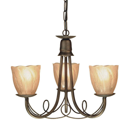 Żyrandol Minster (MN3-BLK-GOLD) - Elstead Lighting