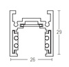 MAGNETIC CEILING SHALLOW 1M BLACK (2085B-1 Zambelis) - Zambelis