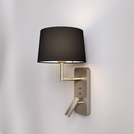 Lampka do Czytania Side by Side Grande USB Matowy Nikiel (1406014) - Astro Lighting