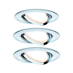 Zestaw Oprawa wbudowana Nova Coin ruchoma LED 3x6,5W 2700K 230V Chrom/Aluminium (PL93452) - PAULMANN