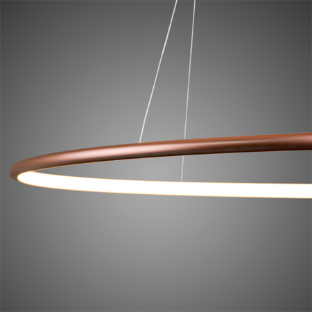 Lampa wisząca Ledowe Okręgi No.1 Φ60 cm in 3k miedziana ściemnialna Altavola Design (LA073/P_60_in_3k_copper_dimm) - ALTAVOLA DESIGN