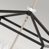 Duża lampa wisząca/ Półplafon Stinson - 4 źródła światła - Czarna/ Polerowany nikiel (QN-STINSON-4P-L-BK) - Quintiesse