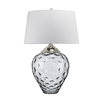 Duża lampa stołowa Samara - 2 źródła światła - Przydymione szkło (QN-SAMARA-TL-LRG-SMK) - Quintiesse