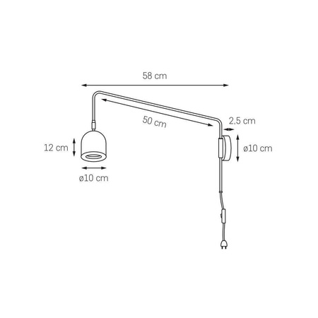 Lampa ścienna GASPAR (21055105) - Kaspa