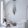 PENDANT LED LIGHT 27W 3000K ALUMINUM -MARBLE BLACK (22113 Zambelis) - Zambelis