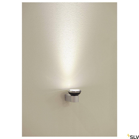 PURI 1, lampa ścienna i sufitowa, jednopunktowa, QPAR51, kolor biały matowy, maks. 50W, z pierścieniem dekoracyjnym (147361) - SLV