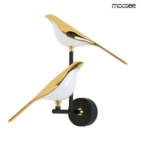 Kinkiet w stylu Hampton BIRD TWIN złota (MSE1501100458) - Moosee