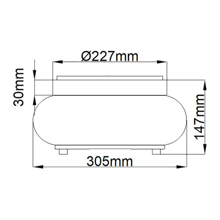Plafon Trilogy (QZ-TRILOGY-FS-OZ) - Elstead Lighting