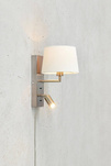 COMO Wall 2L Steel/White (108596) Markslojd