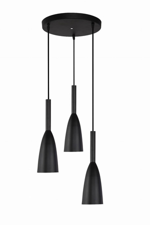 Wisząca Solin 3 talerz czarna (LP-181/3P BK) - Light Prestige