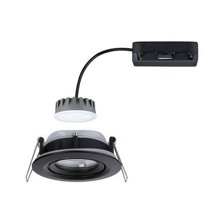 Zest OW Nova Plus Coin ści IP65 okr wych LED 1x6W 470lm 2700K czarny mat/alu (PL92459) - PAULMANN