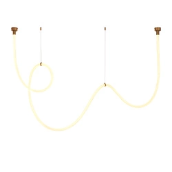 Lampa wisząca SNAKE LED wąż ledowy złota 400 cm (MD1021-4 gold) - Step into Design