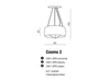 Lampa wisząca COSMO 2 kol. CHROM  (AZ0844) Azzardo - żyrandol