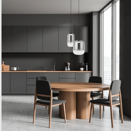 PENDANT LED LIGHT 12W 3000K BLACK-SMOKED GLASS (23214 Zambelis) - Zambelis