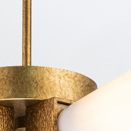 Lampa wisząca Kristy - 4 źródła światła - Przecierane złoto (KRISTY-4P-DG-OPAL) - Elstead Lighting