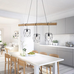 EDGAR LAMPA WISZĄCA CZARNY/DREWNO (15503-18) - Paul Neuhaus