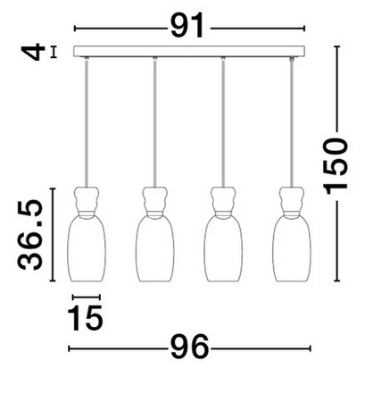 Lampa wisząca wewnętrzna PERENE (LE44469) - Luces Exclusivas