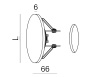 Kinkiet MAXI POINT round LED G/K Kol. Biały 4000K  (26512-M940-D9-00-13) - AqForm