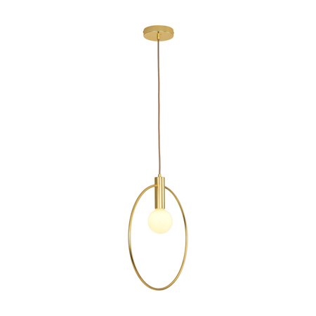 Złota lampa wisząca przy lustrze Bella 40 cm (DP0001A-400R) - Step into Design