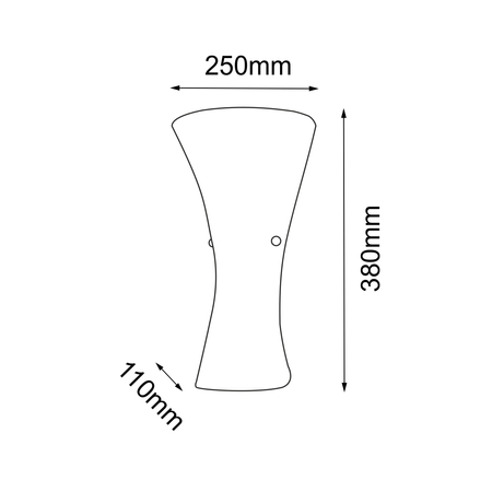 Kinkiet Button - Mosiądz polerowany-złoty (380 mm)   (8170) - Amplex