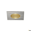 PATTA-I, lampa wpuszczana, LED, 3000K, kwadratowa, szczotkowane aluminium, 38°, z zasilaczem (114436) - SLV
