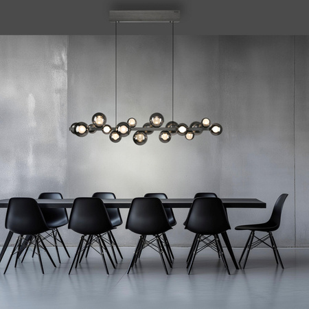 Lampa wisząca z płynną regulacją wysokości PURE E-POPUP 120cm SZARY (2557-15) - Paul Neuhaus