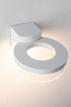 Oprawa elewacyjna CAPERA LED 8W 700lm 3000K czujnik ruchu i zmierzchu IP44 230V biały / aluminium (PL93112) - PAULMANN