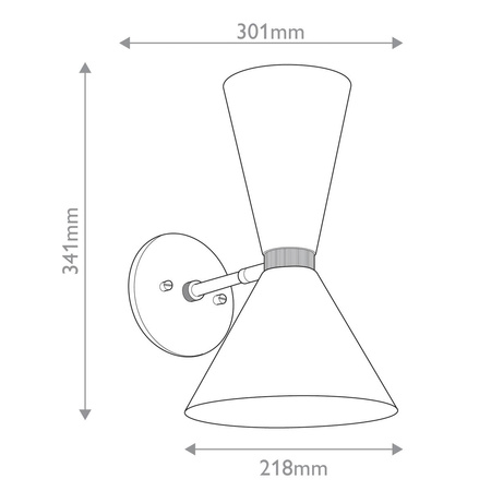 Kinkiet Phix - 2 źródła światła - Szampański brąz (KL-PHIX-1W-CBB) - Elstead Lighting