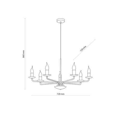 Lampa wisząca LIMAL 7 PŁ (4613) - TK Lighting