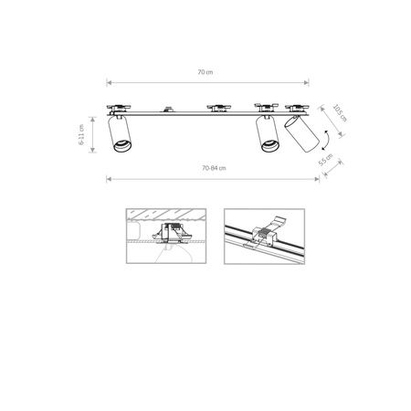 Lampa sufitowa wpuszczana MONO SURFACE (7835) - Nowodvorski