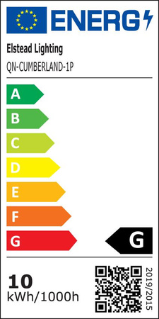 Lampa wisząca Cumberland - 1 źródło światła - Matowa czerń (QN-CUMBERLAND-1P-BK) - Quintiesse