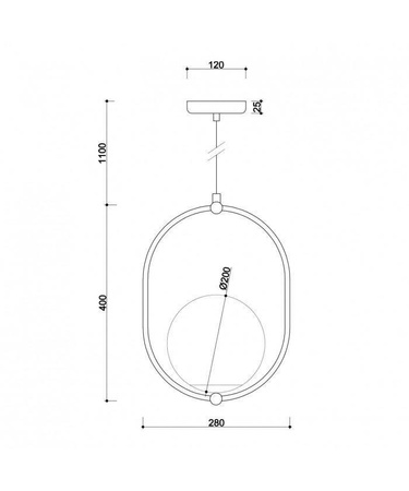 Lampa Wisząca KOBAN B Kol. Biały (KOB111P0) - Ummo