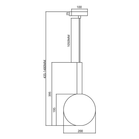 Lampa wisząca NIKO BLACK Ø 20 (ML0329) - Milagro