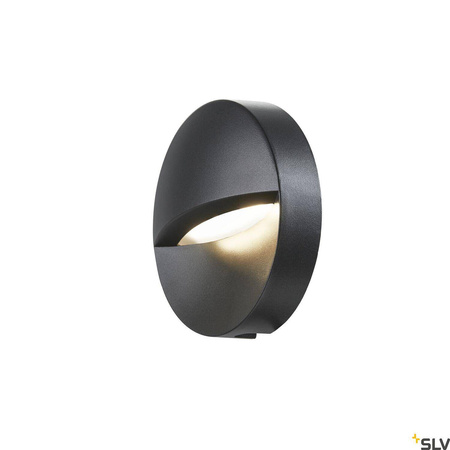 DOWNUNDER OUT, round WL, oprawa ścienna LED outdoor, kolor antracytowy, 3000K (1002868) - SLV
