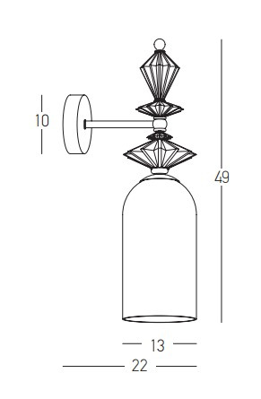 WALL LIGHT 1XE27 MAX 40W OPAL WHITE GLASS & CERAMICS (22080 Zambelis) - Zambelis