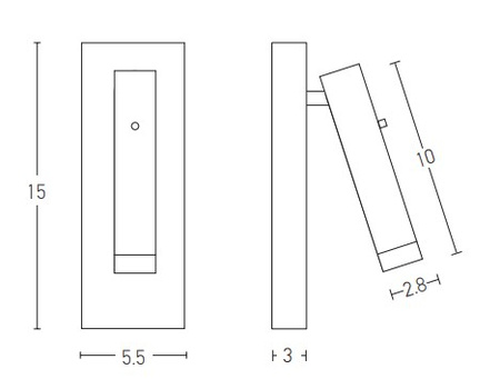 READING LIGHT LED 3W BRUSHED BRASS (H68 Zambelis) - Zambelis