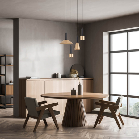 PENDANT LIGHT LED 7W SANDY BLACK-GOLD (22180 Zambelis) - Zambelis