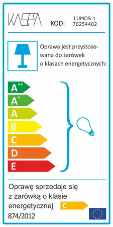 Plafon LUMOS 1x48W czarny (70254402) - KASPA