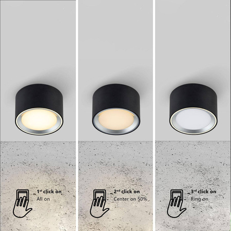 Oprawa natynkowa FALLON Nordlux LED  Metal Czarny/Stalowy