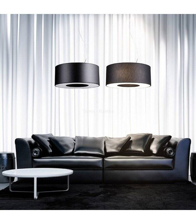 Lampa wisząca Tubus 100 biały/czarny (67786) Ramko - żyrandol