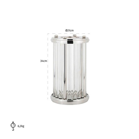 RICHMOND świecznik EMERAY srebrny (-WL-0073) - Richmond Interiors