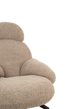 Fotel bujany PLUSH TEDDY ciemny beżowy (KH0101009574) - King Home