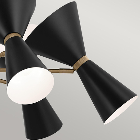 Żyrandol Phix - 12 źródeł światła - Szampański brąz (KL-PHIX-6-CBB) - Elstead Lighting