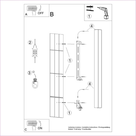 Kinkiet FREYA 90 ochra czerwona (TH.336) - Thoro Lighting