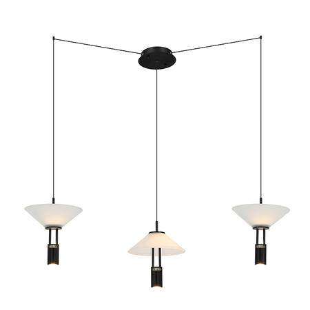 PENDANT LED LIGHT 28W 3000K ALUMINIUM BLACK (23200 Zambelis) - Zambelis