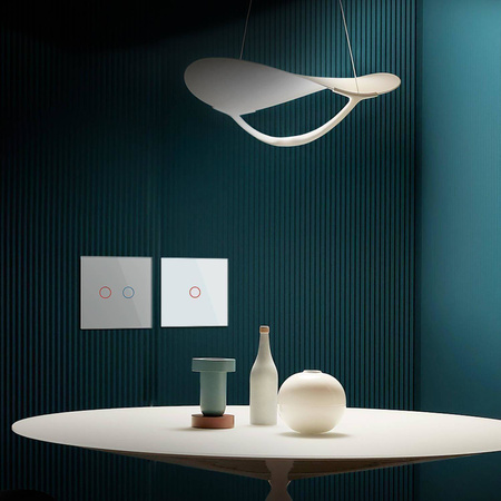 Moduł pojedynczego włącznika dotykowego z funkcją timera z białym panelem szklanym (VL-C701T-61) LIVOLO