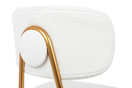 Krzesło barowe FABIOLA BOUCLE białe (KH1201100125) - King Home