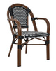 Krzesło ogrodowe CAFE PARIS ARM brązowe   rattan (KH1501100174) - King Home